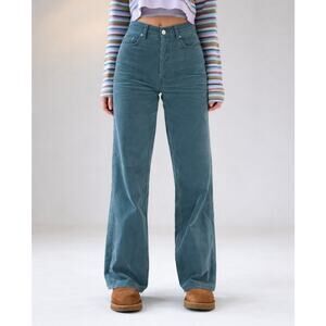 PacSun Sage Corduroy High Waisted Baggy Jeans Size 22 Long